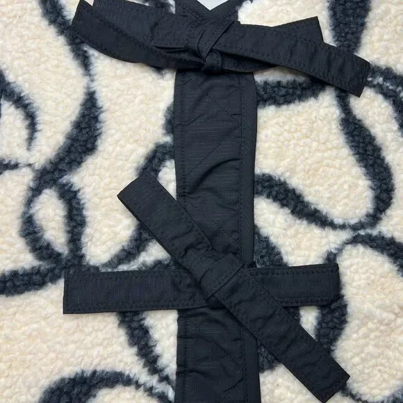 Free People Damson Madder UK 10 US 6 Marta Borg Gilet Bow Vest Teddy Black New - Picture 9 of 16